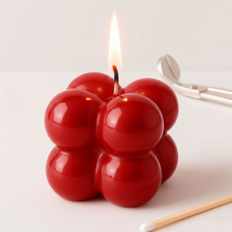 Rojo vivo. Barniz para velas