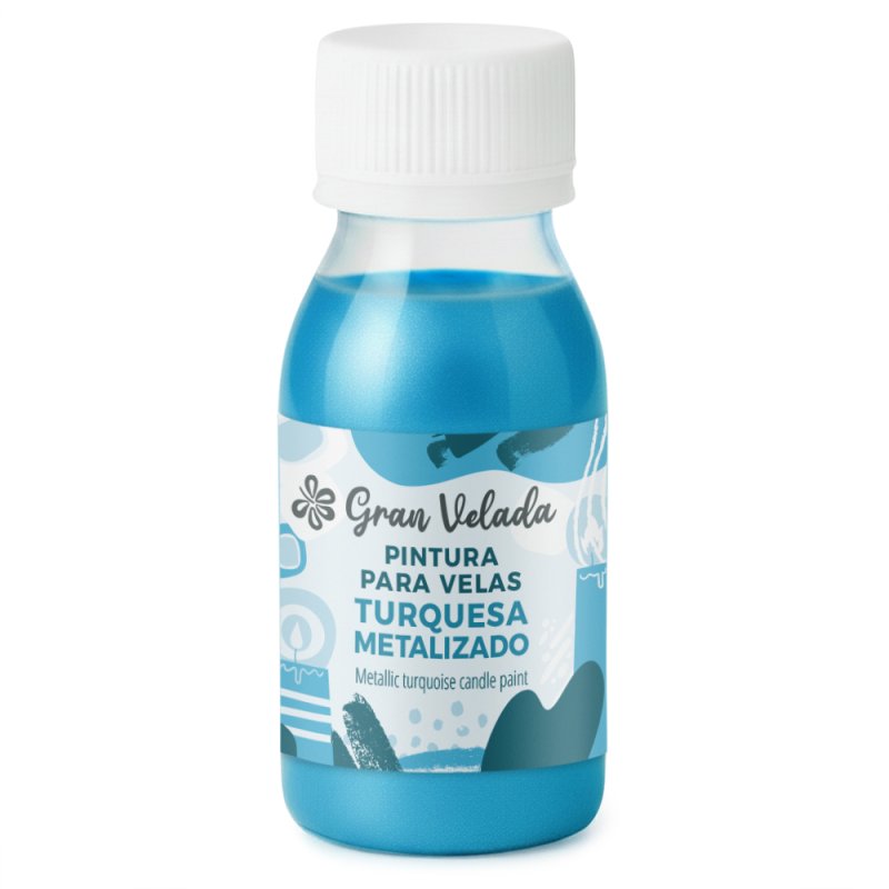 Pintura para velas turquesa metalizado