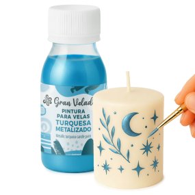 Tinta para velas turquesa metalizado