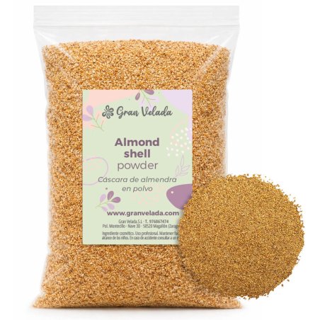 Cáscara de almendra en polvo
