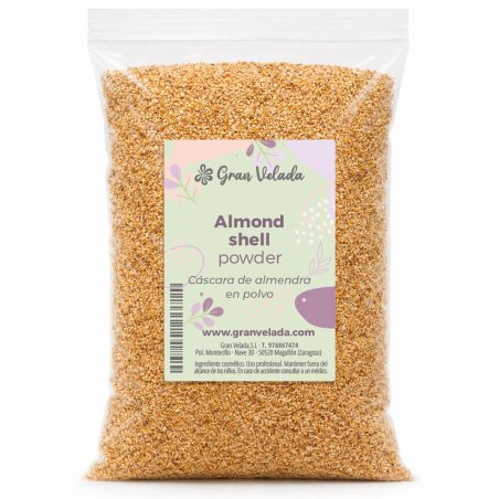 polvo de cascara de almendra para exfoliantes o jabón