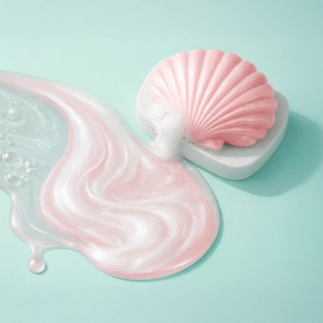 liquido efecto perlante rosa vintage para jabones, champú y gel