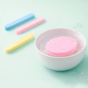 Esponja comprimida para limpieza facial