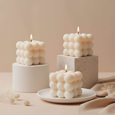 molde para velas bubble de 9 bolas