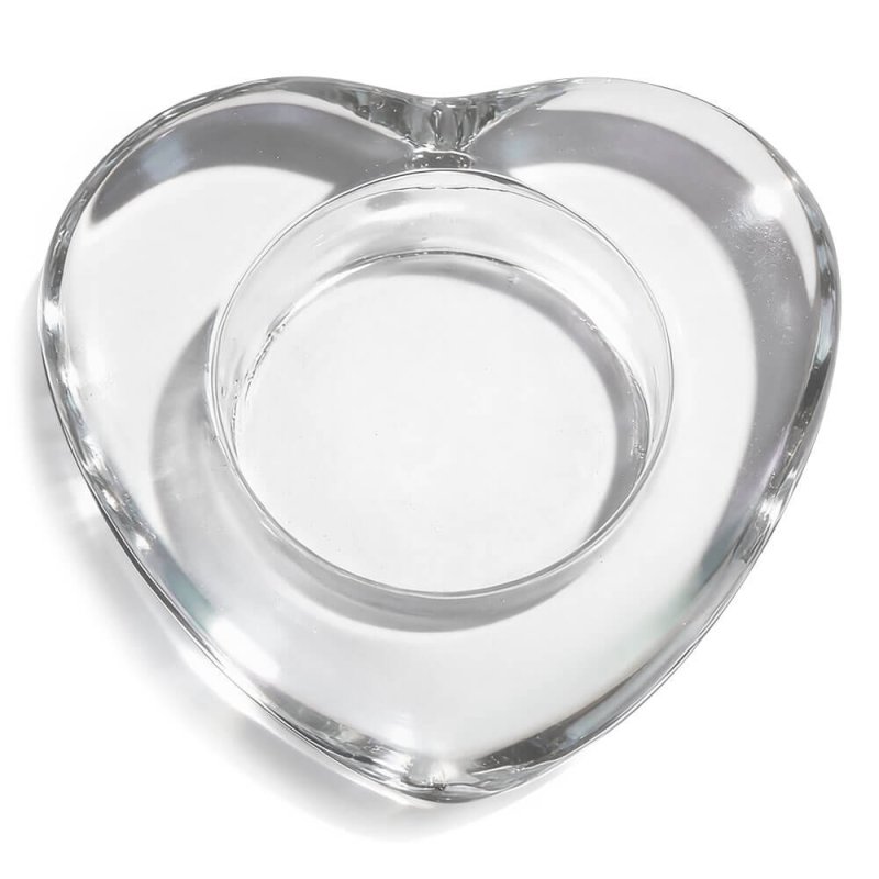 Portavelas  de cristal corazon