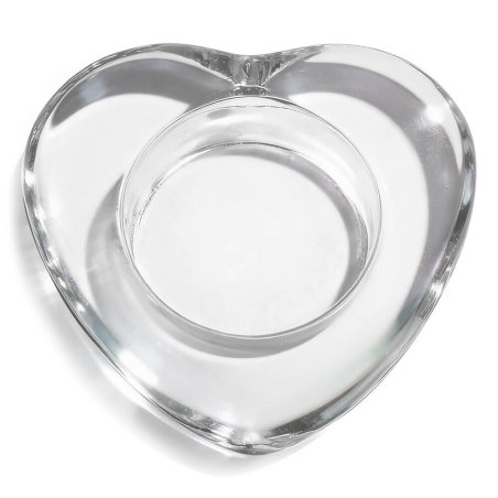 Portavelas  de cristal corazon