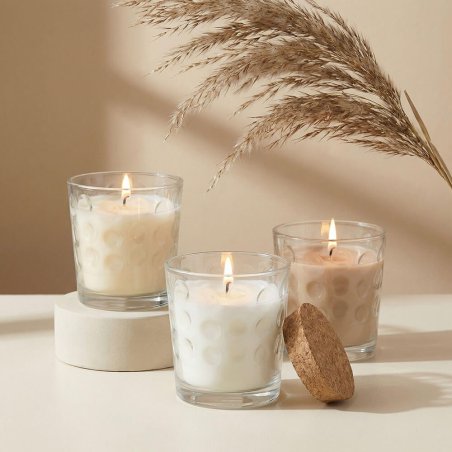 Vaso siena con tapa de corcho para velas