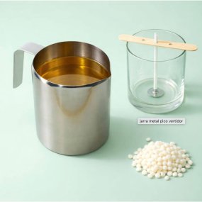 Jarra de 750 ml de metal para derreter cera