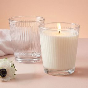 Verre 280 ml strié pour bougies