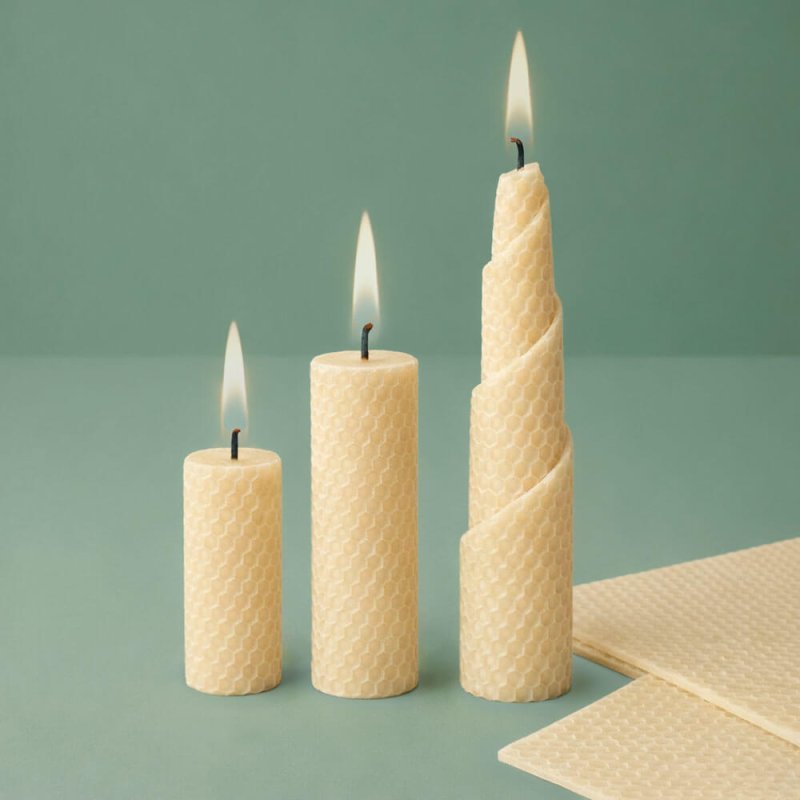 Laminas de cera de abeja para hacer velas