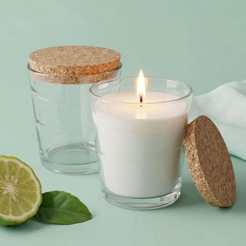 Vaso  280 ml sofia con tapa de corcho para velas