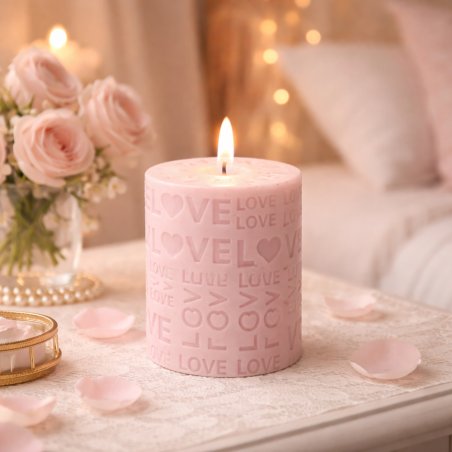 Molde velas cilindro love