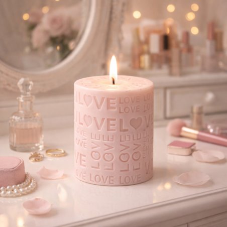 Molde velas love redonda