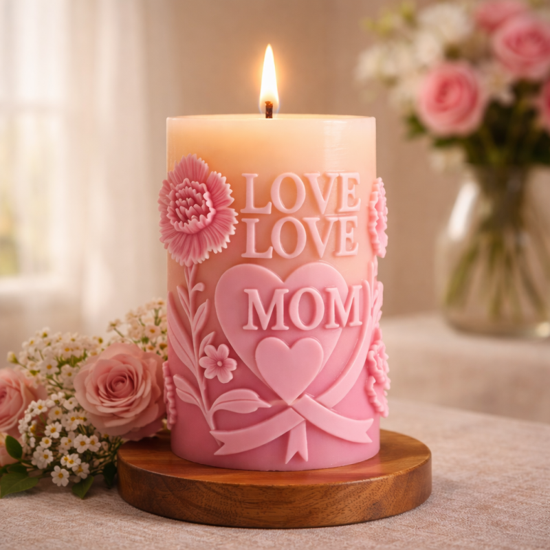 Molde vela día de la madre