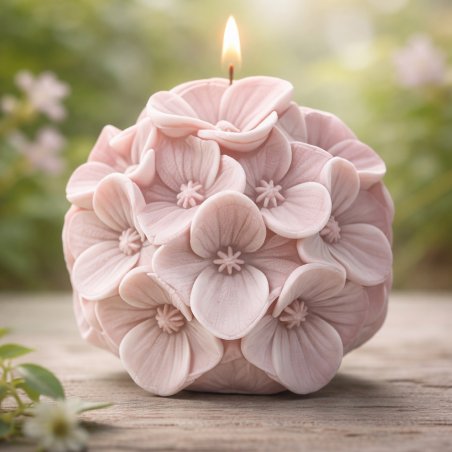 Molde velas hortensia