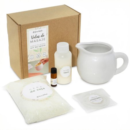 kit como hacer velas de masaje caseras