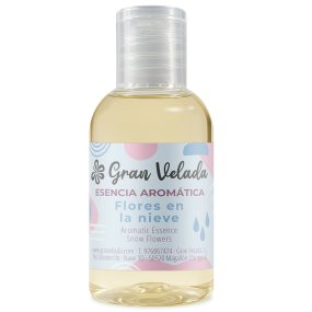 Esencia aromatica flores en la nieve