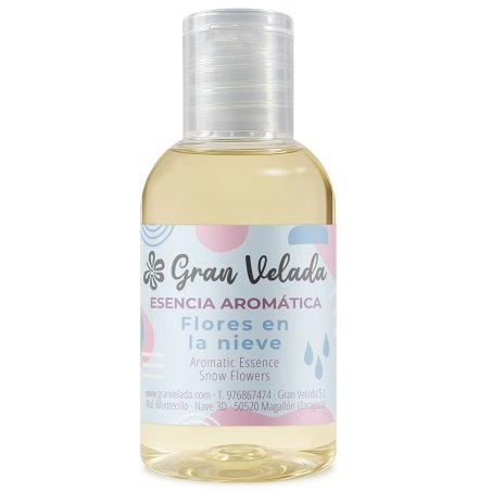 Esencia aromatica flores en la nieve
