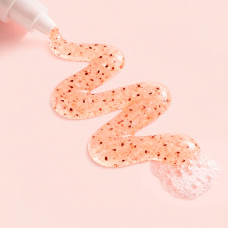 Partículas de semilla de fresa es foliantes, 1000 micras.