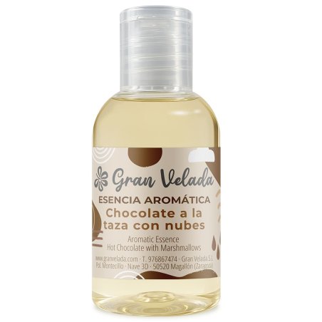 Esencia aromatica chocolate a la taza con nubes