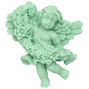 Molde angelito con flores Molde angelito con flores
