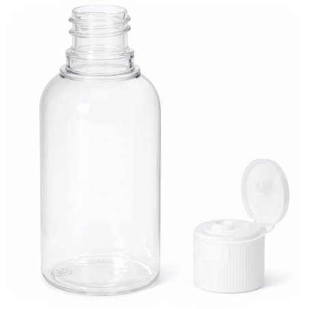 Botella PET 50 ml tapón bisagra blanco