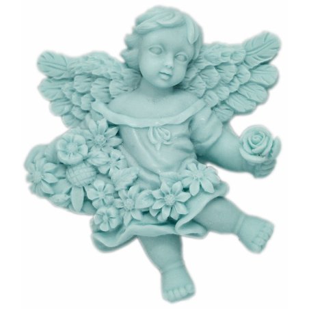 Molde angelito con frutas y flores - Molde manualidades angel, molde para hacer manualidades angelito - Moldes Jabón Angelitos