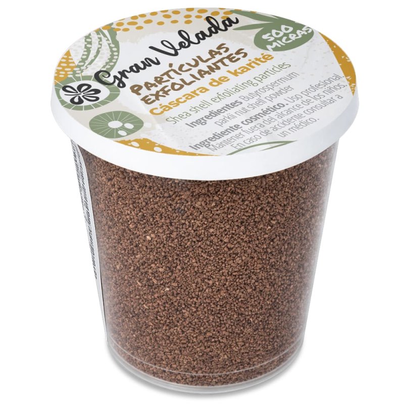 Particulas exfoliantes de cascara de karite 500 micras