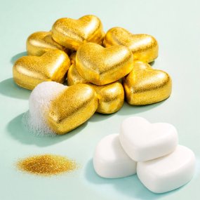 Paillettes dorées biodégradables