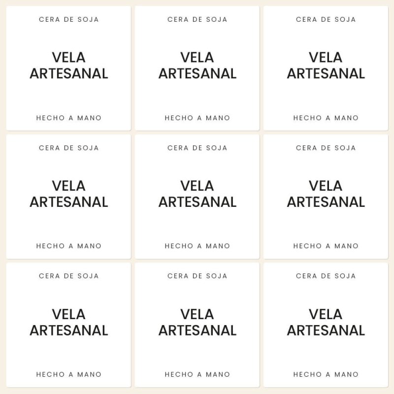 Pegatinas cera de soja ES