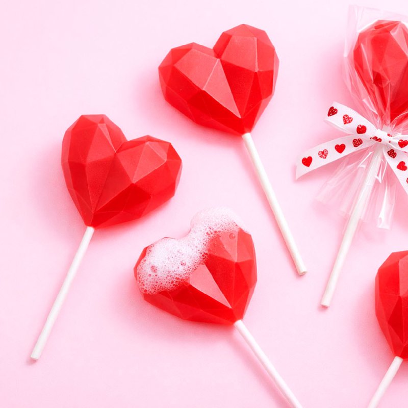 Molde corazón diamante