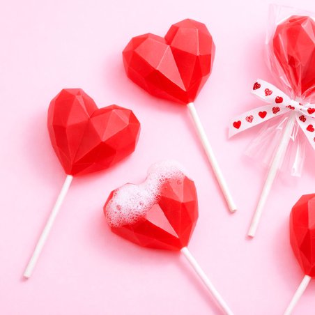 Molde corazones diamantes