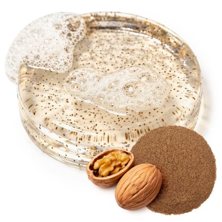 Particulas exfoliantes de cascara de nuez 200 micras