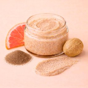 Particulas exfoliantes de cascara de nuez 200 micras