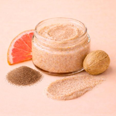 Particulas exfoliantes de cascara de nuez 200 micras para cremas