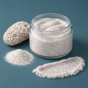 Exfoliation des particules de pierre pomez 400 microns