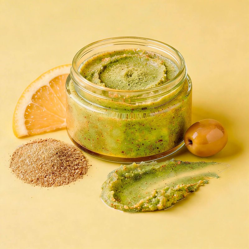 Particulas exfoliantes hueso de aceituna