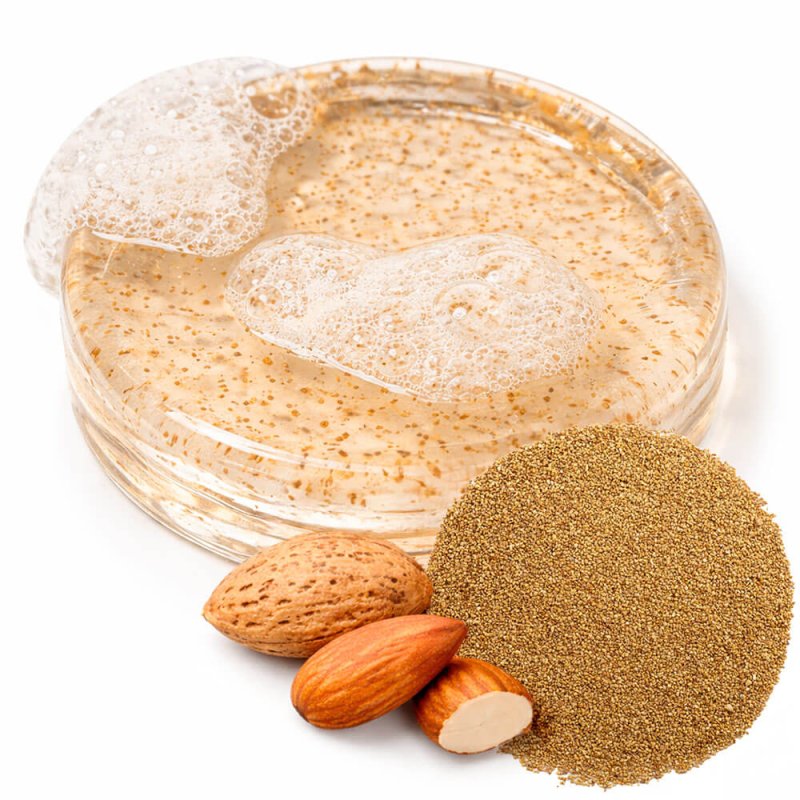 Partículas exfoliantes de cáscara de almendra 500 micras