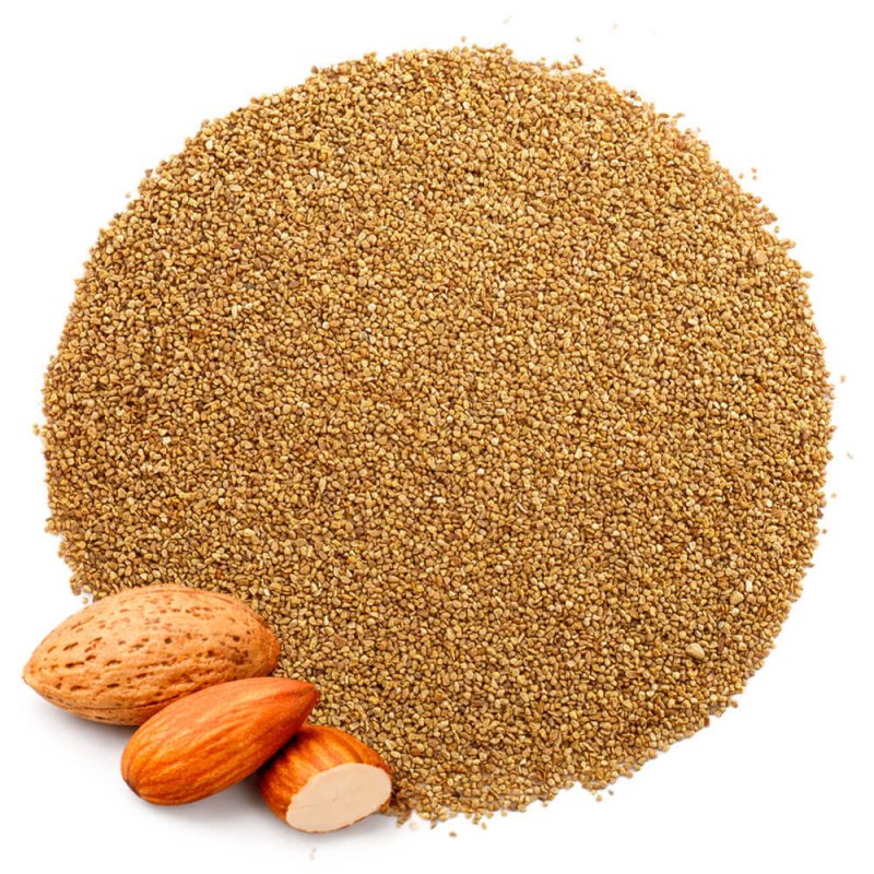 Partículas exfoliantes de cáscara de almendra