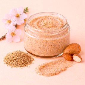 Partículas exfoliantes de cáscara de almendra 500 micras