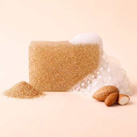 Partículas exfoliantes de cáscara de almendra 500 micras para jabones