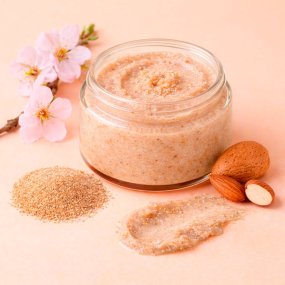 Partículas exfoliantes de cáscara de almendra 250 micras
