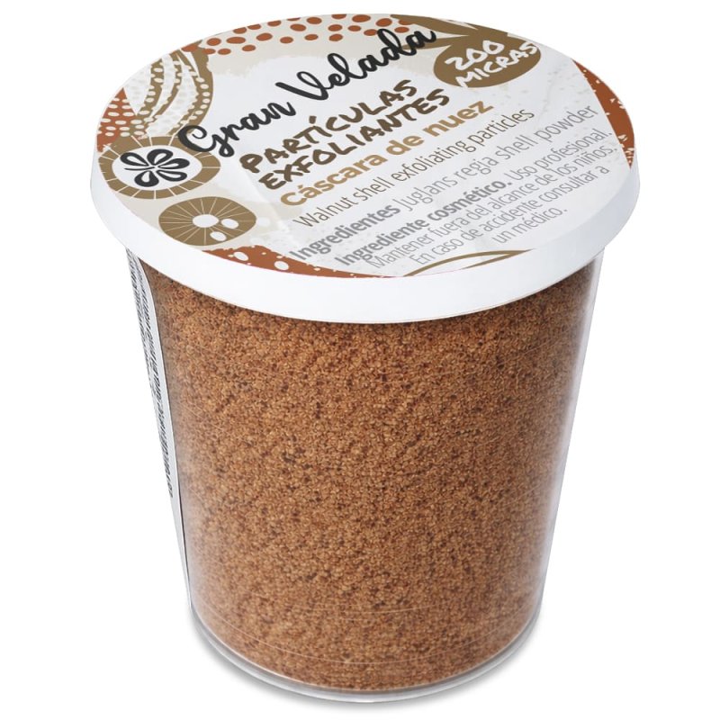 Particulas exfoliantes cascara de nuez de 200 micras