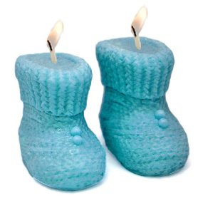 Molde patucos de lana para velas Molde patucos de lana para velas