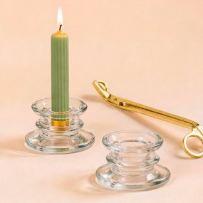 Base en verre pour bougies