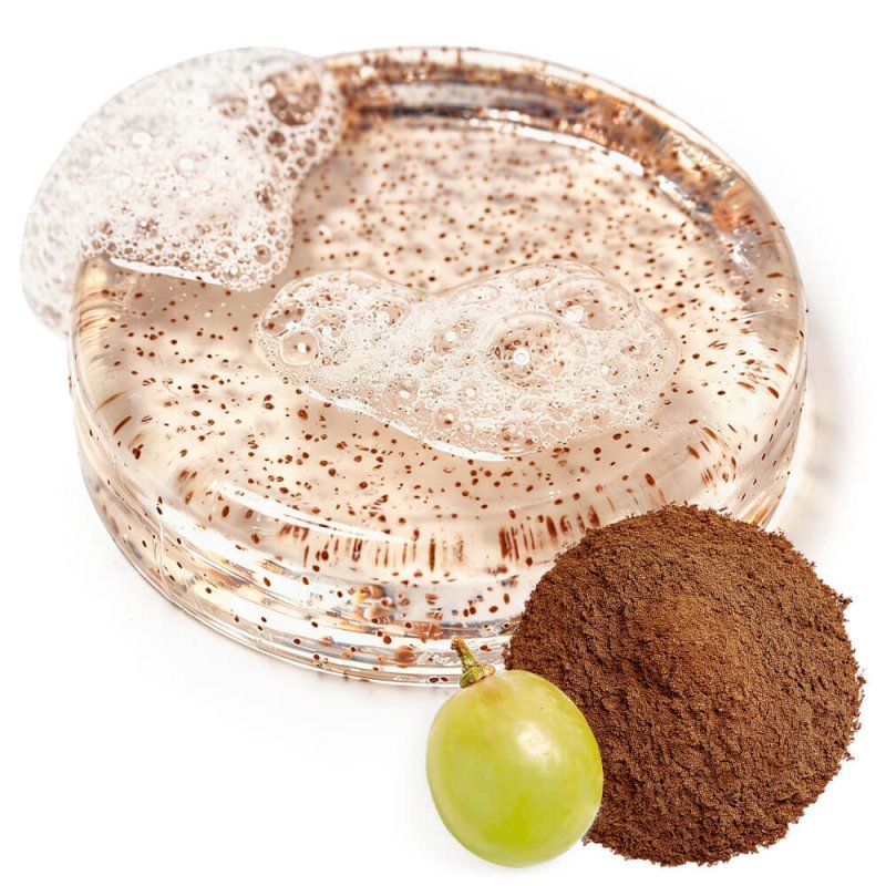 Gránulos exfoliantes de piel de uva 300 micras