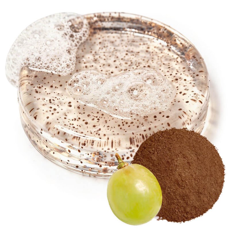 Gránulos de piel de uva