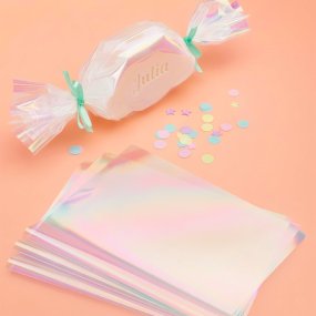 Papier cellophane iridescent