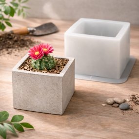Moule en silicone pour mini pots carrés