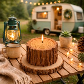 Molde para vela de tronco